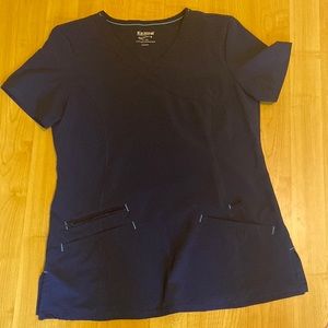 Scrubstar XS navy blue top